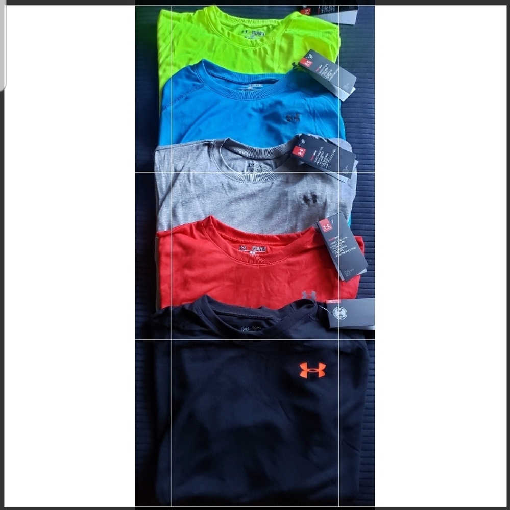 5 Boys YXL Under Armour Heatgear T-Shirts
